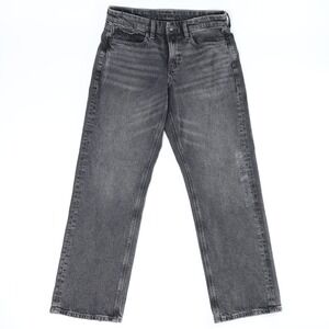 American Eagle Women's Straight Leg Jeans Size 8 Washed Black Denim